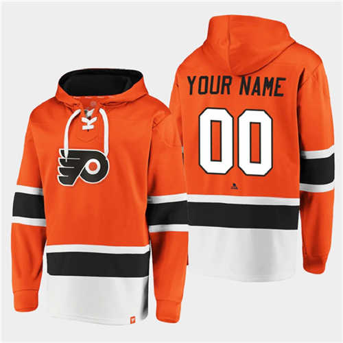 Philadelphia Flyers Active Player Custom Orange All Stitched Sweatshirt Hoodie